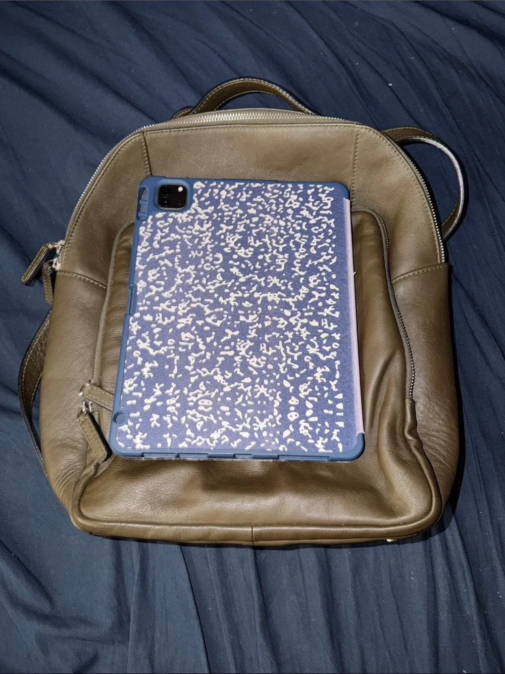 Barney’s New York Green Leather Backpack